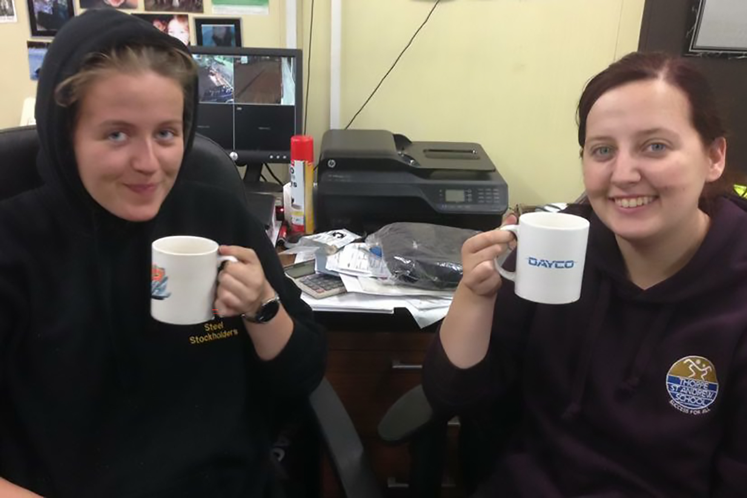 Beki & Chloe helping out at ESTS